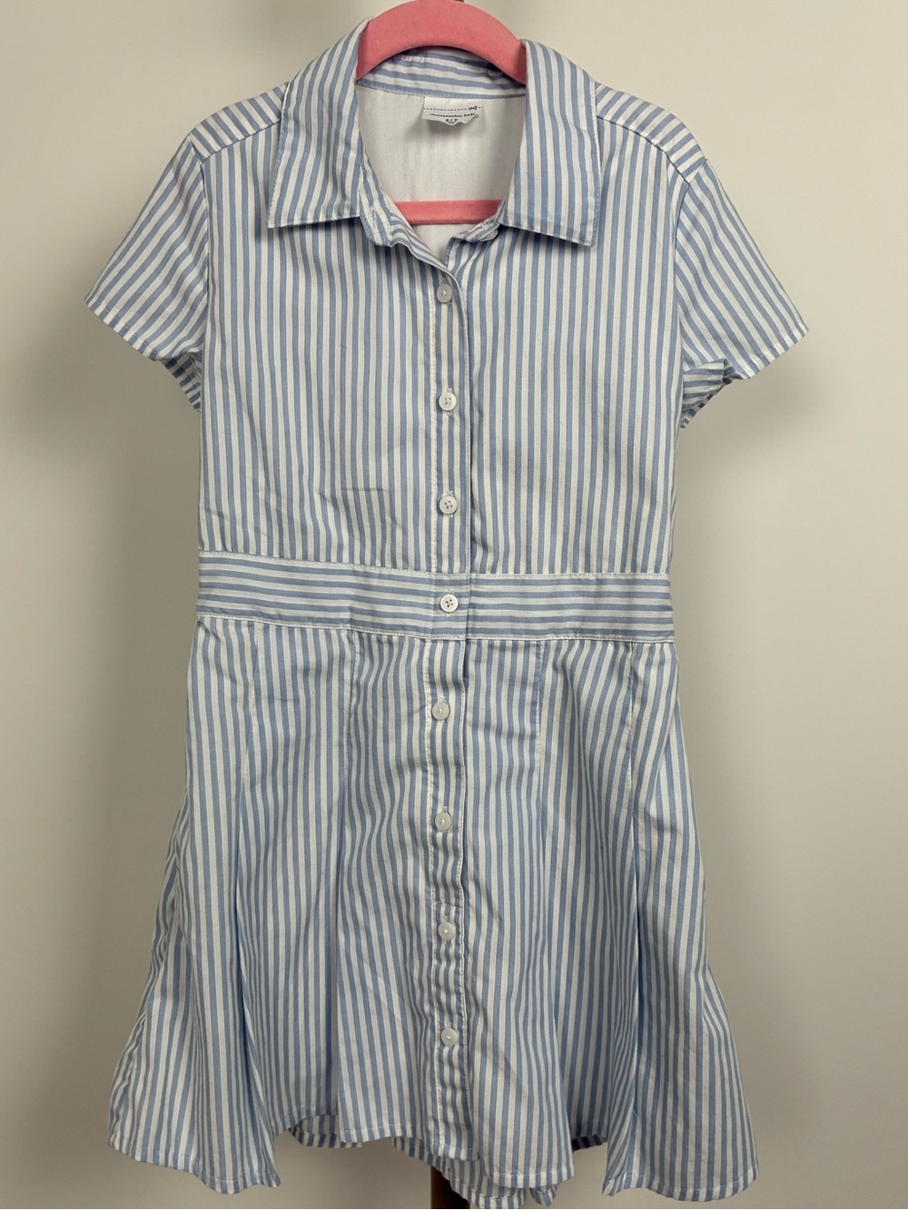 abercrombie kids Blue and White Striped Shirt Dress